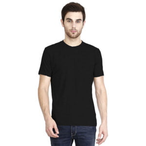 Men's Round Neck T-shirts Black Colour