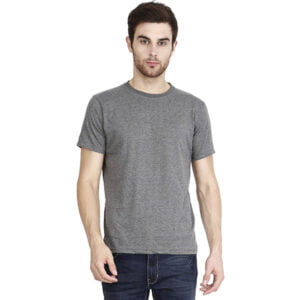 Men's Round Neck T-shirts Charcoal Colour