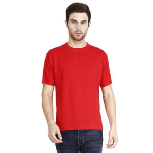 Men's Round Neck T-shirts Red Colour