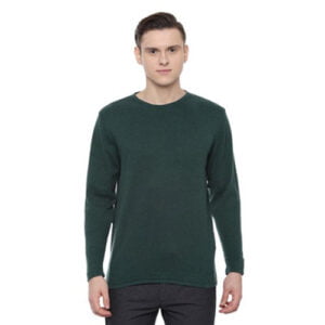 Men's Fullsleeve Plain T-Shirt Green Color