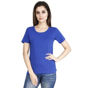 Women's Round Neck Royal T-shirts  Colour